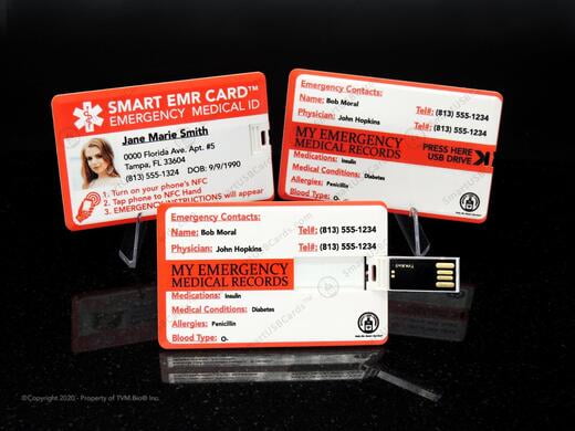 Smart USB Medical Identification Card with NFC